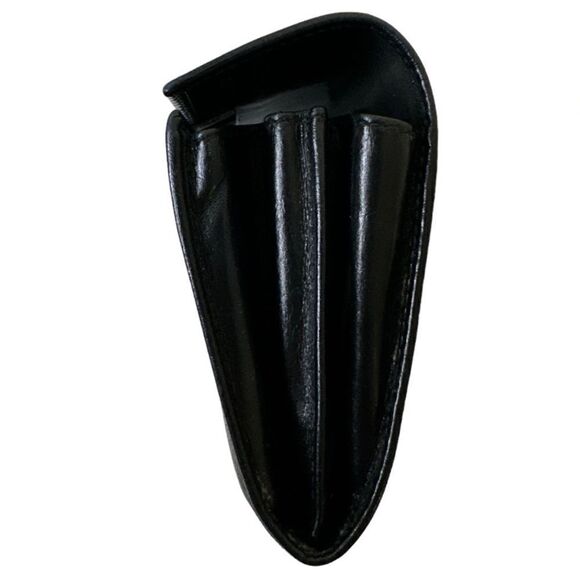 PRADA Vintage Black Leather Wallet Card Coin - Picture 6 of 7